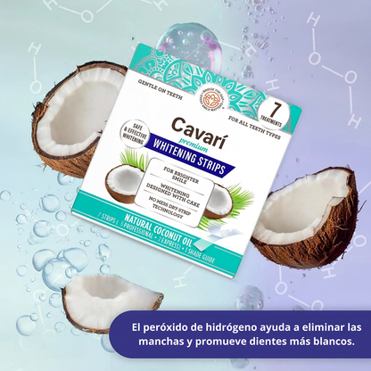 Cavari™ Tiras Blanqueadoras con Aceite de Coco Natural