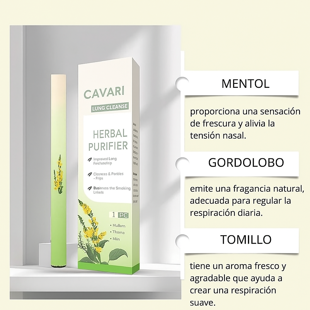 Cavari™ Inhalador Herbal – Frescura Instantánea