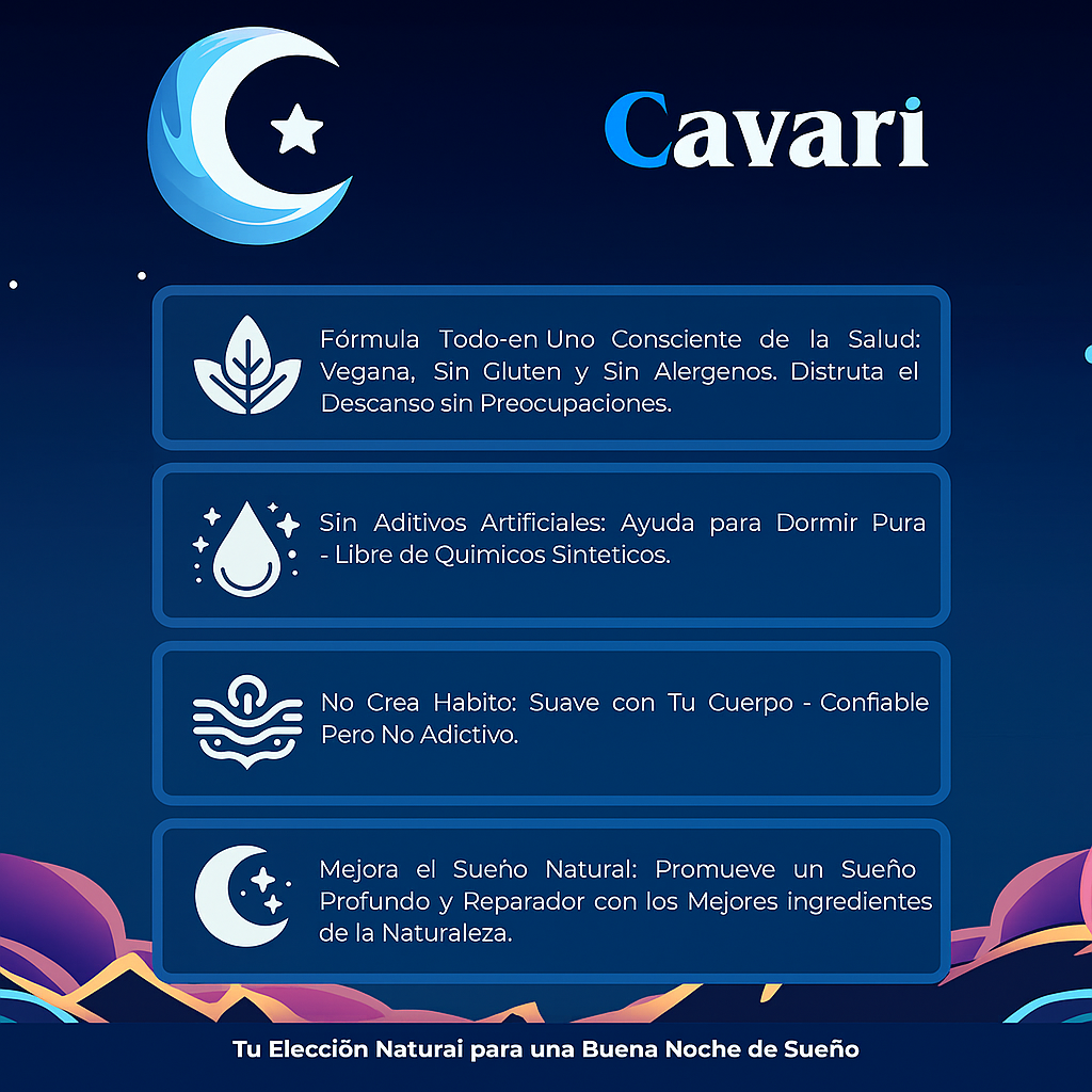 Cavari™ Sleep Gummies – Gomitas Naturales para Dormir y Relajarte