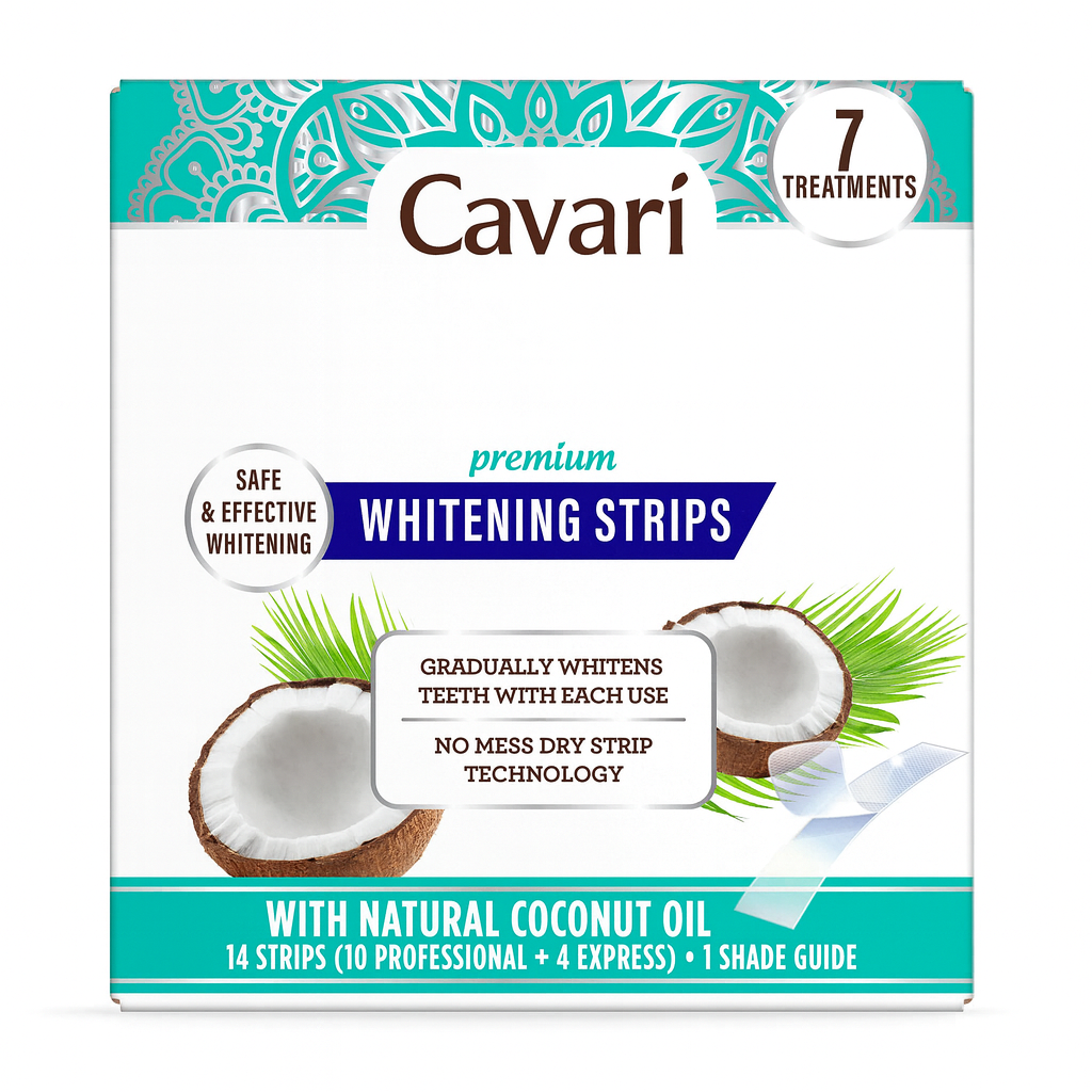 Cavari™ Tiras Blanqueadoras con Aceite de Coco Natural