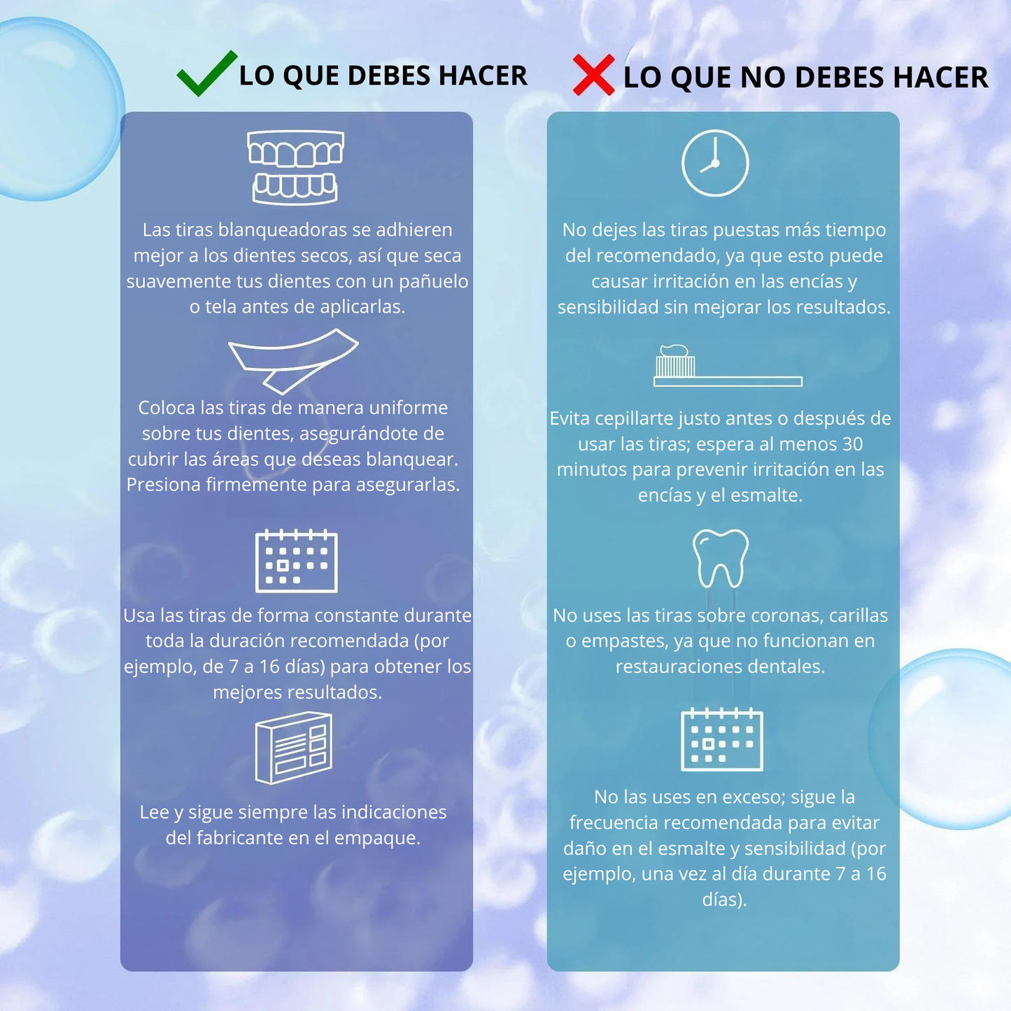 Cavari™ Tiras Blanqueadoras con Aceite de Coco Natural