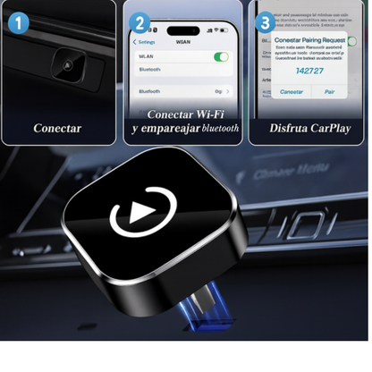 Cavari™ Adaptador CarPlay – Convierte tu CarPlay con Cable en Inalámbrico