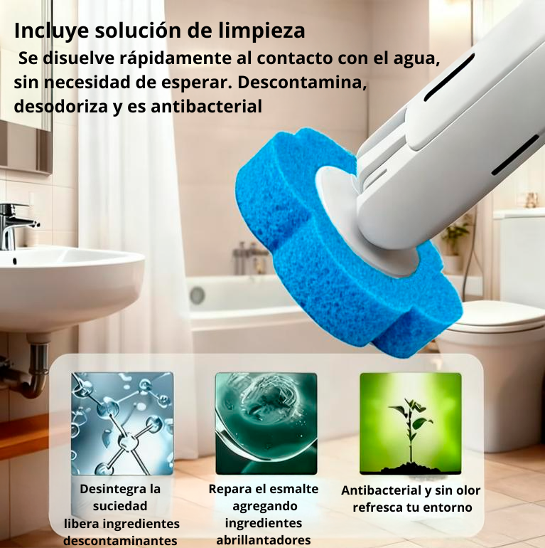 Cavari™ AutoClean – Cepillo de Baño Descartable