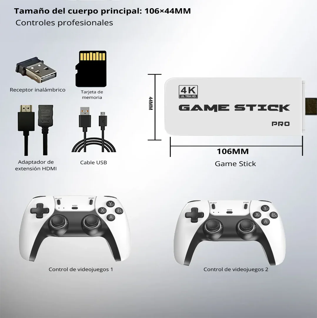 Consola Retro Cavari™ – 20,000+ Juegos, 2 Mandos Inalámbricos y Salida 4K